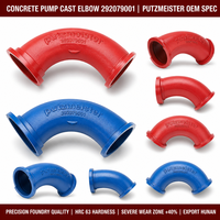 Coude en acier HRC 63 n°2 haute stabilité pour pièces de rechange de pompe à béton montée sur camion, coude de tuyau Putzmeister 292079001, fournisseur chinois