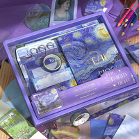 Simno - Papel para Scrapbooking, Estilo Monet y Van Gogh, para Diario, Estético, Cuaderno A6