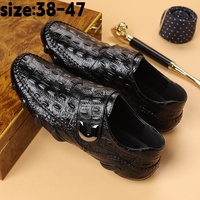 Chaussures en cuir pleine fleur gaufré pour hommes, à enfiler, livraison rapide, pour le dropshipping