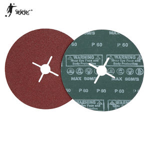 BKH Schleiffaserscheibe 5 Zoll Schleifpapier Schleif-Faserscheibe für Metall Aluminiumoxid Kostenlose Probe - Product Image 1