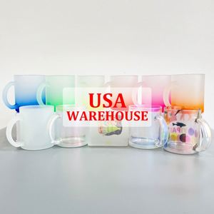 Mug en verre 11 oz, dégradé de couleurs, arc-en-ciel, paillettes, tasses à café, sublimation par transfert, mugs à bière - Product Image 1