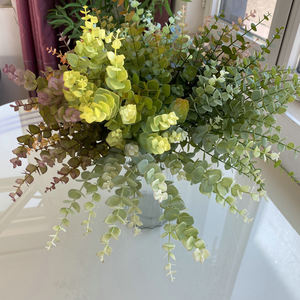 Plante artificielle en plastique I1200, couleur <span class=keywords><strong>eucalyptus</strong></span>, bouquet de fleurs décoratives en plastique, plante verte en pot - Product Image 5