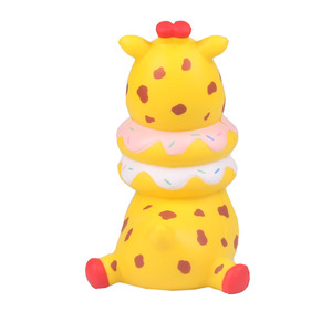 Pu Foam Giraffe Donut Toy Slow <b>Rebound</b> Fidget Toy For Kids 2 To 4 Years Unisex - Product Image 2