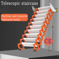 Mini échelle télescopique électrique en alliage d'aluminium Loft Design moderne Escalier d'extension pliable portable pour une utilisation en appartement