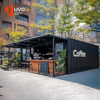 Bar à jus mobile de luxe en conteneur portable de 20 pieds, café-restaurant en conteneur d'expédition préfabriqué de 40 pieds, café mobile personnalisé à vendre
