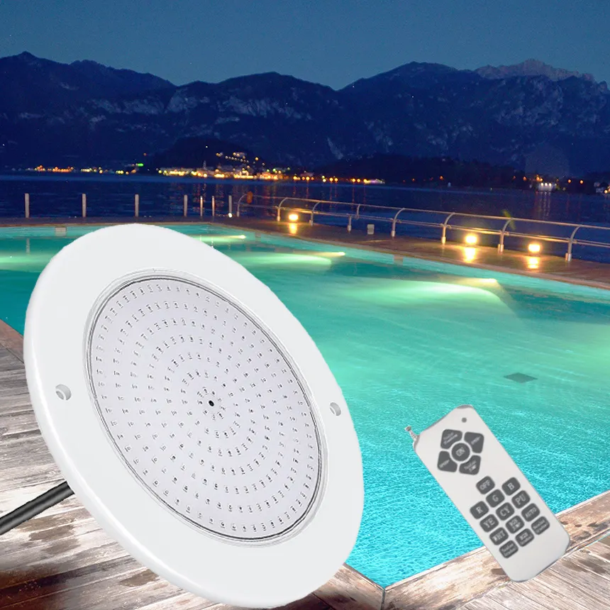 Ultra Thin Resin Filled ABS LED Pool Lamp DC12V Reflector Waterproof IP68 Remote Control Underwater RGB Swimming Pool Light