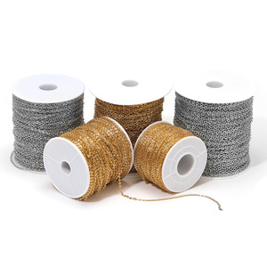 Cadena de Acero Inoxidable Chapada en Oro con Cruz Boho y Girasol, Accesorios de Joyería para Manualidades DIY, Pulseras, <span class=keywords><strong>Precio</strong></span> por 1 Metro, MOQ Bajo - Product Image 2