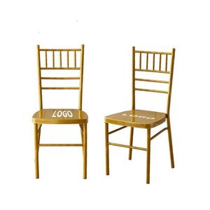 Chaise de banquet de luxe en métal doré Chiavari pour mariage et hôtel, avec installation facile et taille personnalisable pour événements – Vente en gros - Product Image 2