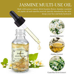 Huile de pétales de fleurs biologique à marque privée, huile pure infusée aux pétales de <span class=keywords><strong>jasmin</strong></span>, mélange d'huile de <span class=keywords><strong>jasmin</strong></span> pour <span class=keywords><strong>le</strong></span> visage, <span class=keywords><strong>le</strong></span> corps et les massages - Product Image 5