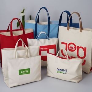 Bolsas de Compras Reutilizables Plegables al por Mayor, Bolsa de Lona de Algodón con Diseño Personalizado, Bolsa de Compras para la Playa con Logotipo - Product Image 1