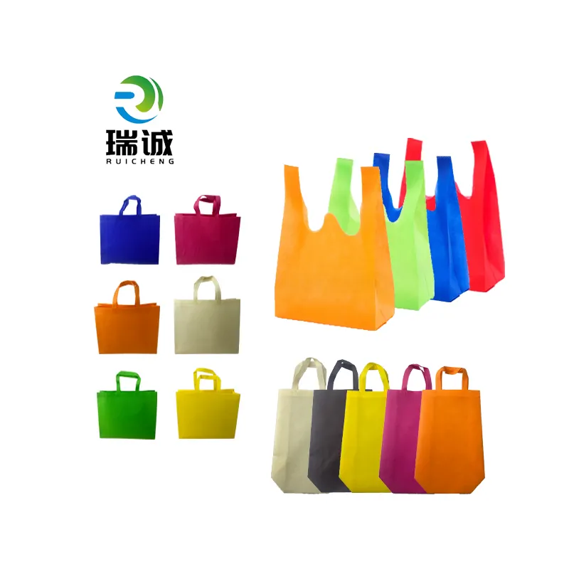 OEM Large Portable Non Woven Fabric Bags Reusable Shopping Tote Bag With Handles