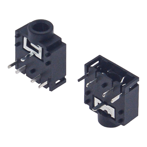 PJ-307 Prise Jack Audio/Vidéo 3,5 mm, 5 Broches 180° °   Connecteur femelle à montage horizontal, boîtier en plastique - Product Image 4