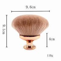 Titan kuas tubuh rambut sintetis lembut Logo kustom kuas Bronzer rias untuk aplikasi tubuh
