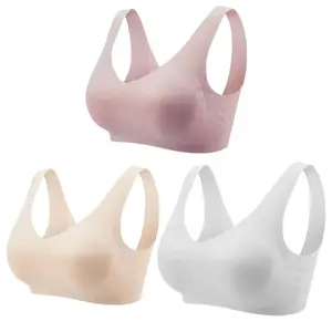 Pockets Bra with Big Open for Mastectomy Prosthesis Inserts Breast Forms Bra Pads Artificial Boobs