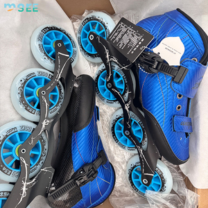 <span class=keywords><strong>Pattini</strong></span> da Corsa SeeMore Inline Professionali <span class=keywords><strong>a</strong></span> 3 o 4 Ruote, Stivali da Pattinaggio di Velocità in Fibra di Carbonio - Product Image 4