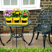 Pots à fleurs en métal galvanisé de 12 pièces, bac à plantes succulentes avec plateau et trous de drainage, pour jardin extérieur et intérieur