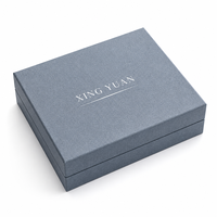 Emballage cadeau en carton rigide en deux parties, laminage mat, gaufrage, logo personnalisé, recyclable, vente en gros