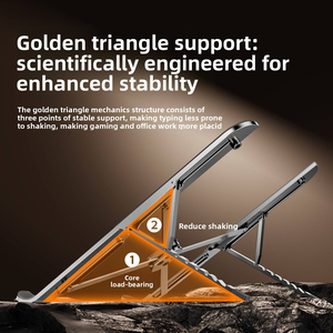Aluminum Alloy Laptop Stand <strong>Bracket</strong> Portable and Foldable Heightened Desktop Office Holder with Storage Bag - Product Image 5