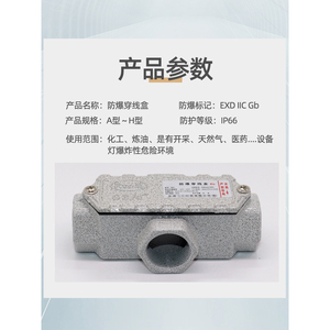 Boîte de jonction antidéflagrante BHC en alliage d'aluminium moulé G3/4 pour la protection des fils électriques - Product Image 4