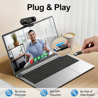 Cámara Web OEM 4K UHD 3840x2160 con Sensor CMOS USB, Compatible con Windows Hello para PC/Laptop/Escritorio, para Streaming y Reuniones