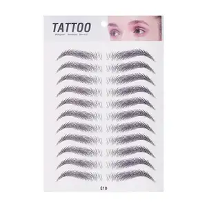 Lazy waterproof and sweatproof 3D ecological brow mesh water transfer tattoo brow sticker