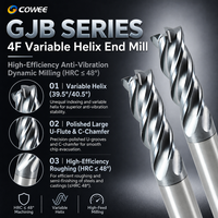 COWEE von GJB 4-Schneiden-Flachfräser mit variabler Helix, U-Schlitz, HRC48, für Stahl, Gusseisen, hoher Vorschub, CNC-Schabern, Halbschleifen, OEM