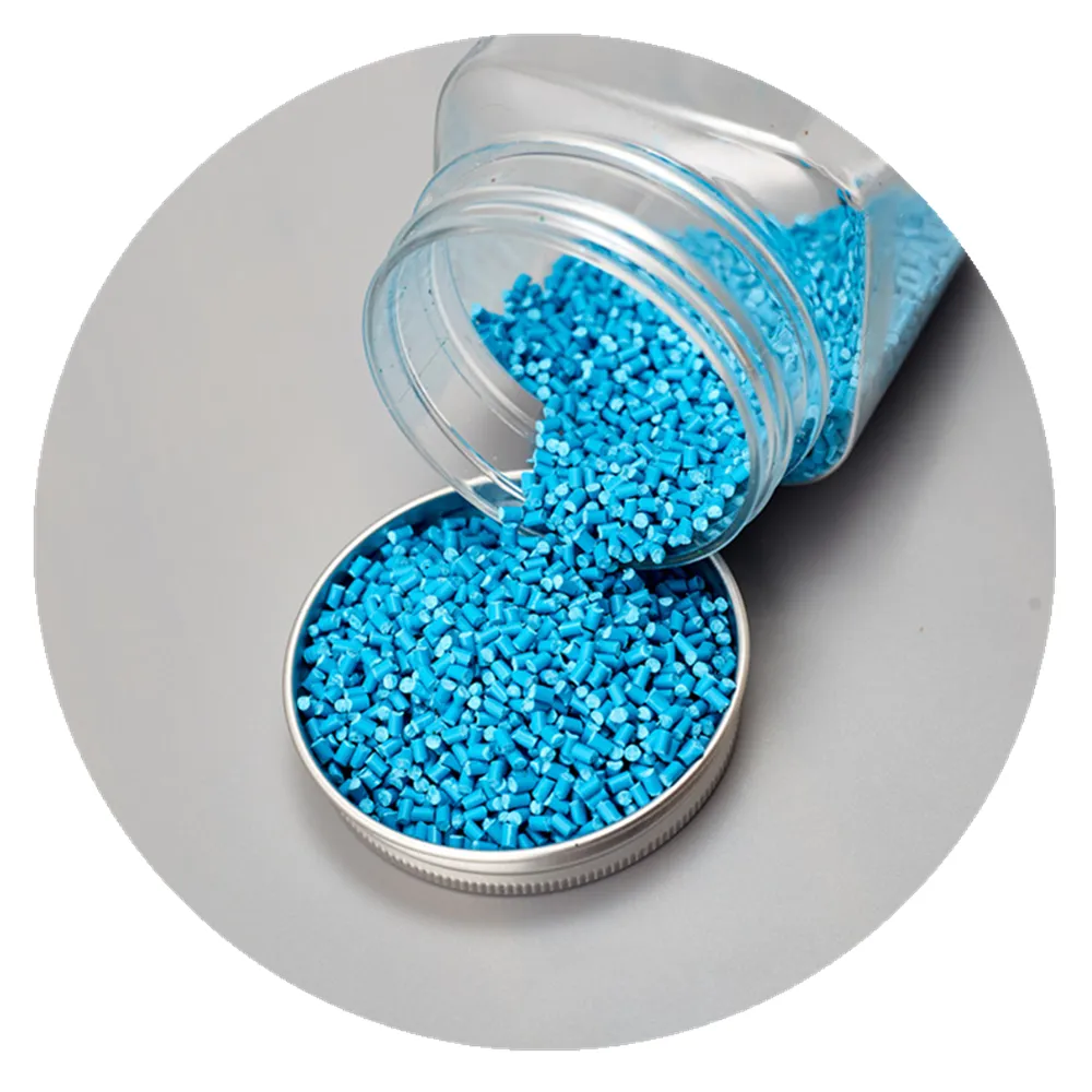 Free Sample ABS Color Plastic Granules Blue-green Masterbatch Manufacturer