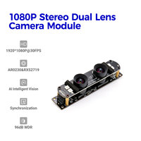 Módulo de Cámara USB Hampo OEM Personalizado 1920*1080 2MP Full HD 1/2.7" WDR con Reconocimiento Facial AR0230+RXS2719 de Doble Lente y Conexión Plug and Play