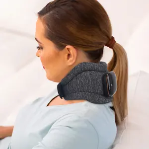 गर्दन और पीठ की मालिश के साथ गर्मी बिजली रिचार्जेबल ताररहित तकिया नरम 3D सानना मोती दर्द से राहत के लिए