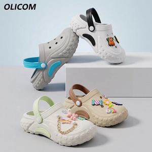 OLICOM Zoccoli Personalizzati con Logo <span class=keywords><strong>per</strong></span> Bambini e Bambine con Charm, Sandali Estivi da Giardino, Doccia, Spiaggia, Piscina, Scarpe Acquatiche <span class=keywords><strong>per</strong></span> Bambini - Product Image 1