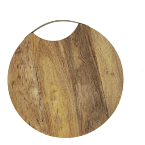 Nouvelle arrivée Planche à découper de forme arrondie pour la cuisine domestique Grossiste en bois d'acacia Planches à découper de service au fromage - Product Image 1