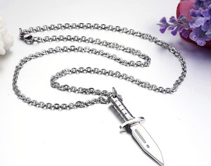Nuevo estilo, mejor venta, acero inoxidable, cuchillo de daga, collar, hombre - Product Image 6