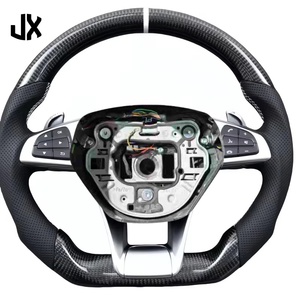 Volant de voiture en fibre de carbone pour <span class=keywords><strong>Mercedes</strong></span> Benz W205 AMG C63 E63 W213 C43 A45 G63 G500 S63 GLA45 GL-S63 AMG - Product Image 1