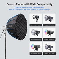 Aputure Amaran Light Dome 60, Light Dome 90, Boîte à lumière profonde, Modificateur de lumière Bowens, Lumière LED COB pour photographie de portrait et d'interview