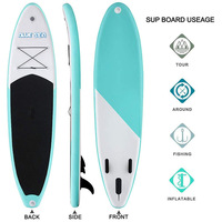 Planche de paddle gonflable de 10,5 pieds - SUP large et stable avec kit d'accessoires premium pour tous les niveaux de compétence, fabriqué en Chine, Hubei