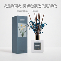 Diffuseur de parfum d'ambiance longue durée 2026, ensemble de 100 ml avec bouteille en verre transparent, fleurs séchées, parfum d'intérieur naturel, aromathérapie essentielle