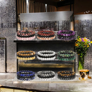 Reign Resin European American Fashion Accessories <b>Butterfly</b> Design Elastic Beaded <b>Bracelet</b> Bezel Setting Hot Sale Gift Idea - Product Image 3