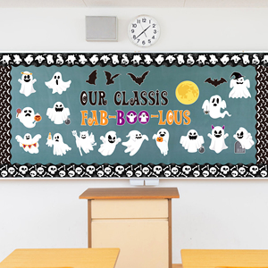 Ju016 Halloween Màu Đen Ma Và Bat Mô Hình Trang Trí Tự Dính Sticker Bảng Đen Cho Đảng Trang Trí Nguồn Cung Cấp - Product Image 3