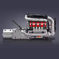 M8 Car V8 Engine Transmission Set MKing Engine 10203 DIY MOC Motor Drive Bricks Kit