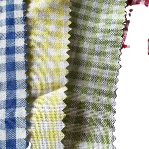 China factory hot selling wholesale price cotton/T/C yarn dyed check fabric for shirt for garment/shirt/plaid fabric
