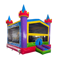 Structure gonflable de jeux d'extérieur en PVC, colorée, pour usage commercial, château gonflable, trampoline gonflable
