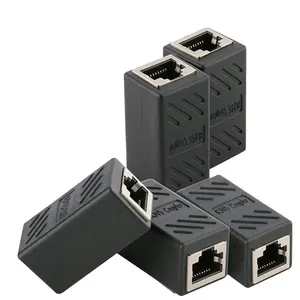 Ethernet Cat 5e/Cat5/Cat6/Cat7 RJ45 8P acoplador hembra a hembra, adaptador extensor Ethernet blindado