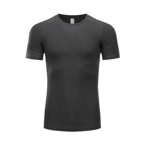 Nylon with <b>Polyester</b> Quick-Drying Fitness Seamless Round Neck Short Sleeve Plain <b>Tshirt</b> - Product Image 4