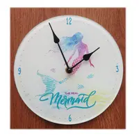 Custom souvenir printing glass clock