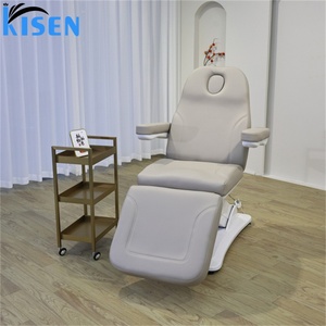 Kisen Luxury Electric Lift Recliner Beauty <b>Bed</b> With Remote Control Multifunctional Motorized Hydraulic Salon Furniture - Product Image 6