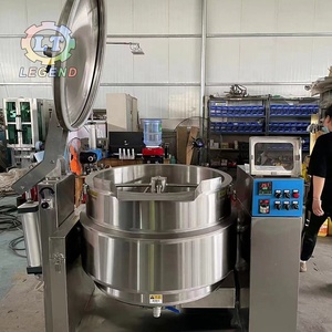Marmite industrielle à vapeur inclinable 200L/400L/600L avec mélangeur | Chauffage à l'huile pour confiture, soupe, ragoût, cuisson par lots - Product Image 6