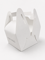 Boîte à pâtisserie pliable en papier avec logo personnalisé, vente en gros, emballage portable pour gâteaux et pâtisseries avec poignée, fabriquée au Vietnam