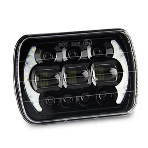 Auto Verlichting Vierkante 5X7 Led Koplamp Met Drl Voor 4X4 Truck, Offroad Voertuig, tractor