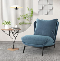 Fauteuil à dossier incurvé en velours doré rembourré doux Salon Moderne Accent Chambre à coucher Chaise