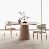 Rustikaler Holz-Esstisch im Creme-Stil mit Weißer Esche-Tischplatte Drehbare Mittelteil-Verstellmöglichkeit für Zuhause oder Restaurant